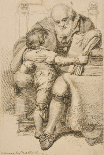 Scribe Teaching Boy
