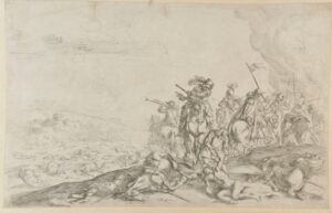 Wounded Soldiers Aided after a Battle