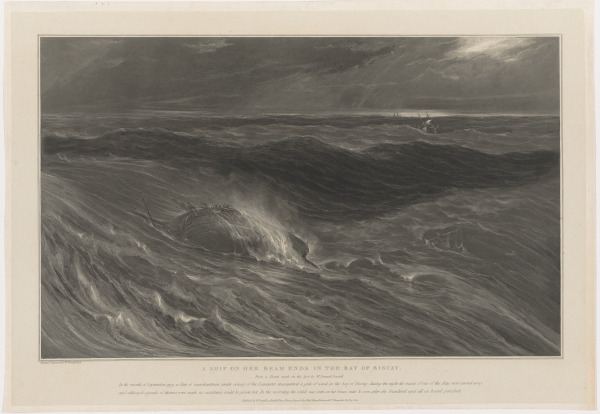 A SHIP ON HER BEAM ENDS IN THE BAY OF BISCAY