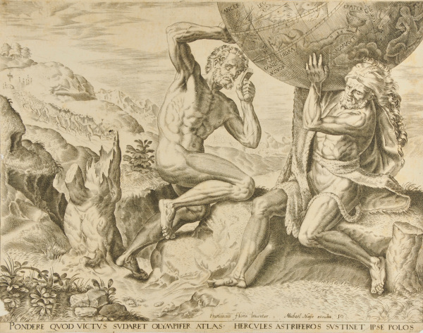 The Labors of Hercules (No. 10 Hercules upholding the Dome of the Heavens)