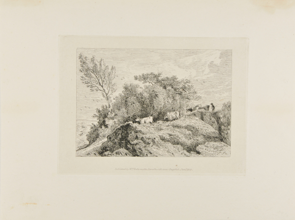 LANDSCAPE WITH CATTLE ON A HILL
