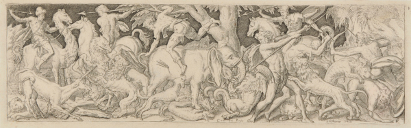 Combat between Men and Animals