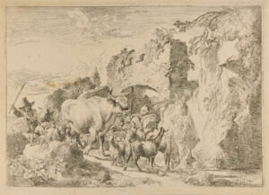 The Herd Coming through an Arch