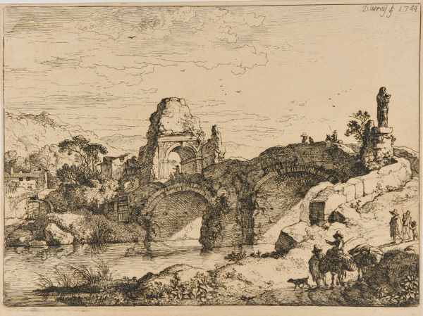 PONTE MOLLE IN ROME (GATE ON A RUINED BRIDGE)