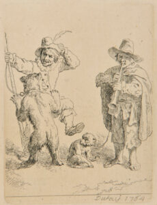 The Dancing Bear with Two Keepers and a Monkey