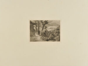 Shepherd Leaning on Gate