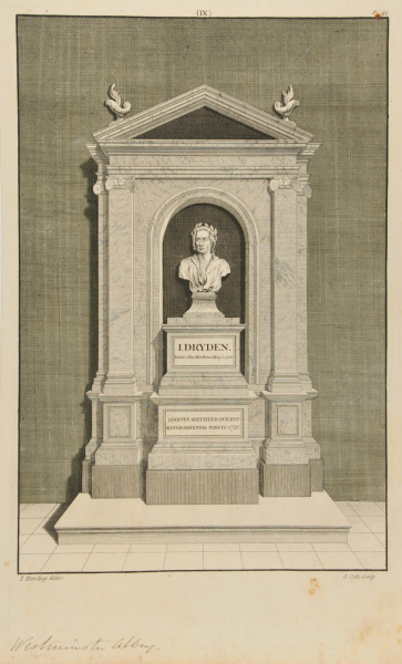 TOMB OF JOHN DRYDEN IN WESTMINSTER ABBEY