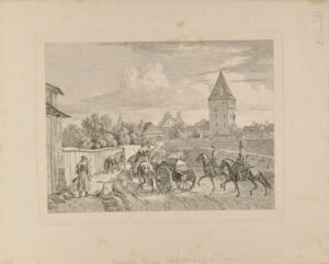 Russian Troops Approaching a Town