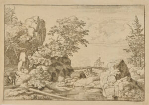 Horseman Crossing a Bridge