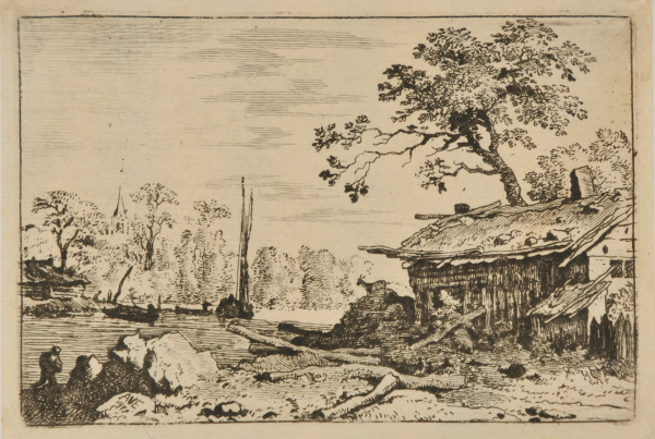 River View, with Dilapidated Cottage at Right