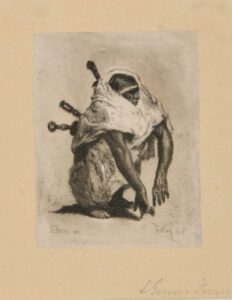 A Nubian Squatting on the Ground