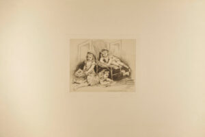 Three Little Girls Drawing and Reading