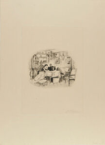 Interior, with Lady and Gentleman Looking at a Book