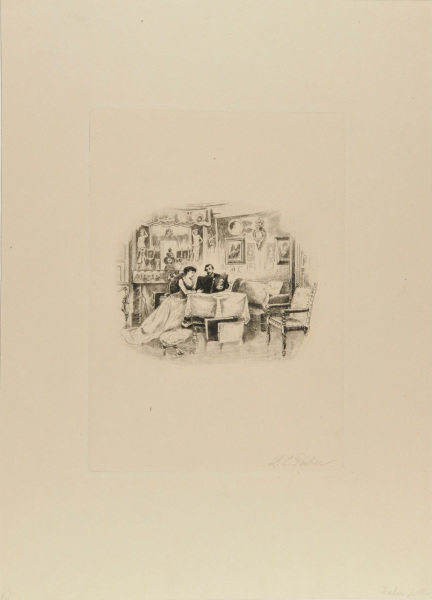 Interior, with Lady and Gentleman Looking at a Book