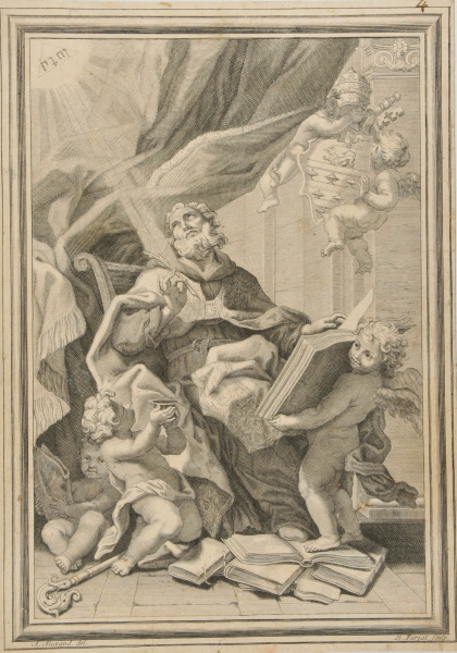 ST. GREGORY SURROUNDED BY ANGELS