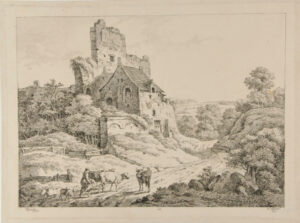 Herd of Cattle with Castle in Background