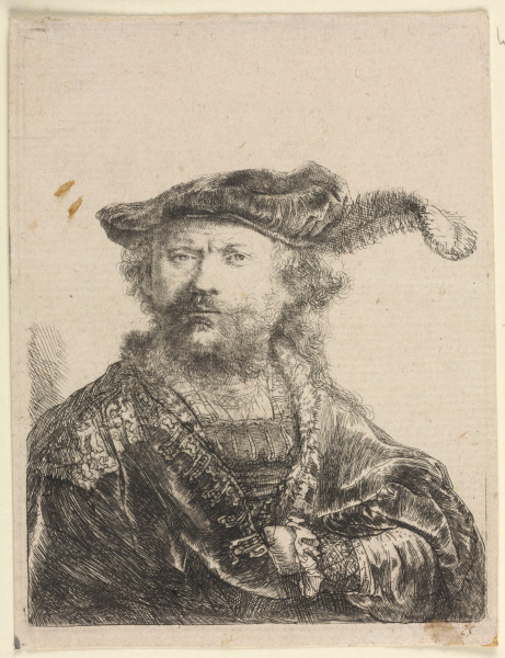 SELF-PORTRAIT IN A VELVET CAP WITH PLUME
