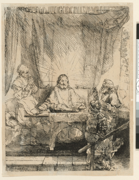 CHRIST AT EMMAUS: THE LARGER PLATE