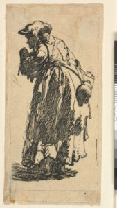 Old Beggar Woman with a Gourd