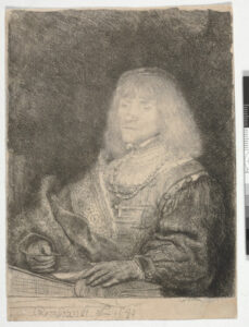 Man at a Desk, Wearing a Cross and Chain