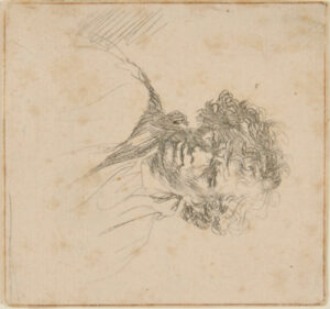 Curly-Headed Man with a Wry Mouth