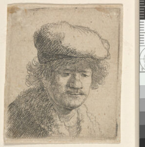 Self-Portrait with Cap Pulled Forward