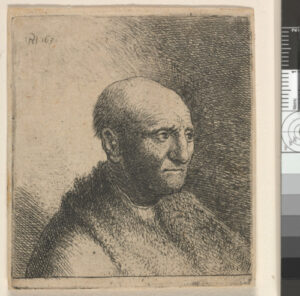 Bald Man in a Fur Cloak: Bust