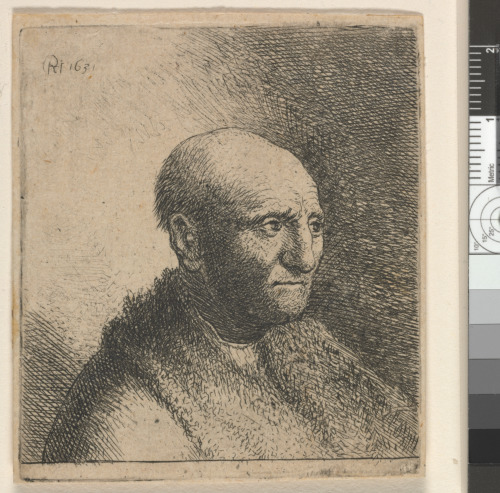 BALD MAN IN A FUR CLOAK: BUST