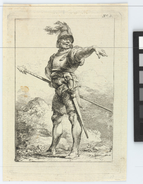 Plate 5 from the series “First Suite of Soldiers” - Image 1