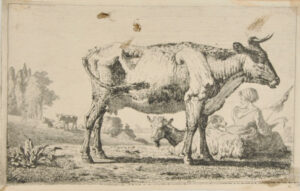Landscape with Cattle, Herdswoman Spinning