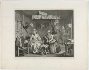 Plate 3 from “A Harlot’s Progress”