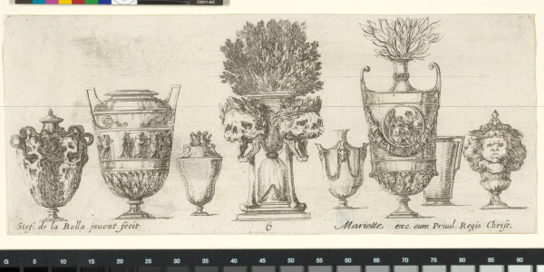 Plate 6 from the series “Collection of Various Vases” - Image 1