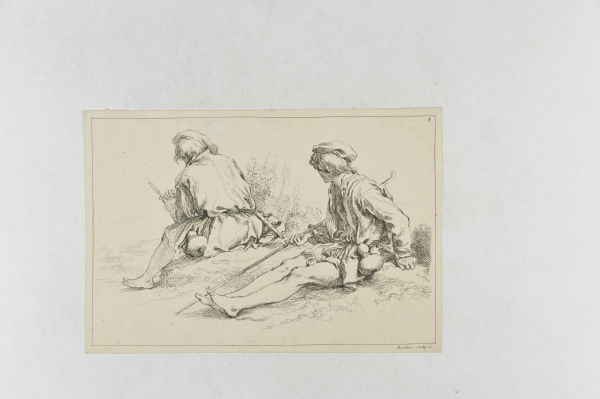 Two Boys Seated on the Ground