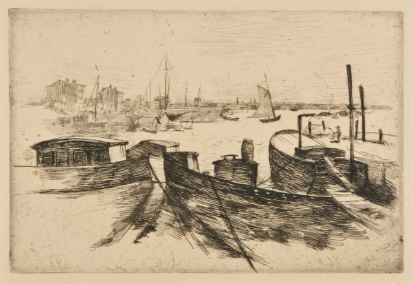 Harbor with Barges - Image 2
