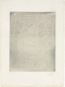 Figure Reading, Mashrabiya Background