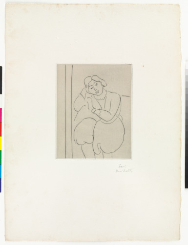 SEATED FIGURE, HEAD RESTING ON RIGHT HAND