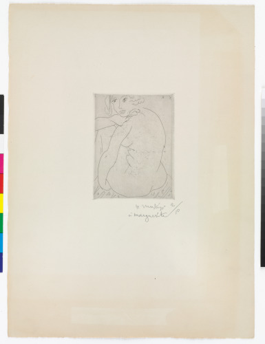 SEATED NUDE IN THREE-QUARTER VIEW, FULL FACE