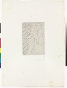 Searted Nude, Background of Squares with Stars