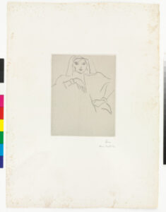 Young Woman Leaning, Veiled Head