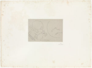 Young Woman Contemplating a Bowl of Goldfish