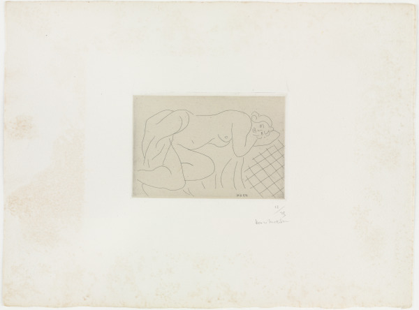 NUDE SLEEPING ASKEW, ARMS UNDER HEAD