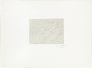 Seated Figure on a Flowered Background