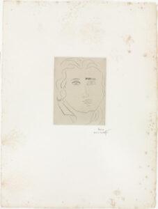 Head of a Girl with Rectangular Eyebrows