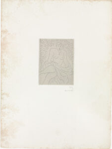 Draped Nude on Background of Circles