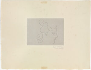 Profile of Girl with Grecian Hairstyle