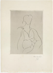 Bust of Woman, Sleeveless Dress