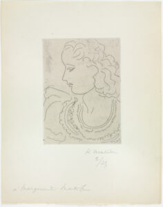 Profile of Young Woman, Lace Blouse