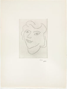 Triangular Face, Hair in Scroll Form