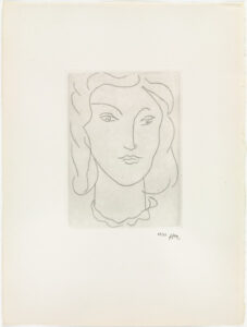 Head of Young Woman in Festooned Necklace