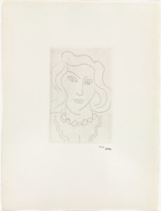 Head of Young Woman with Twisted Necklace